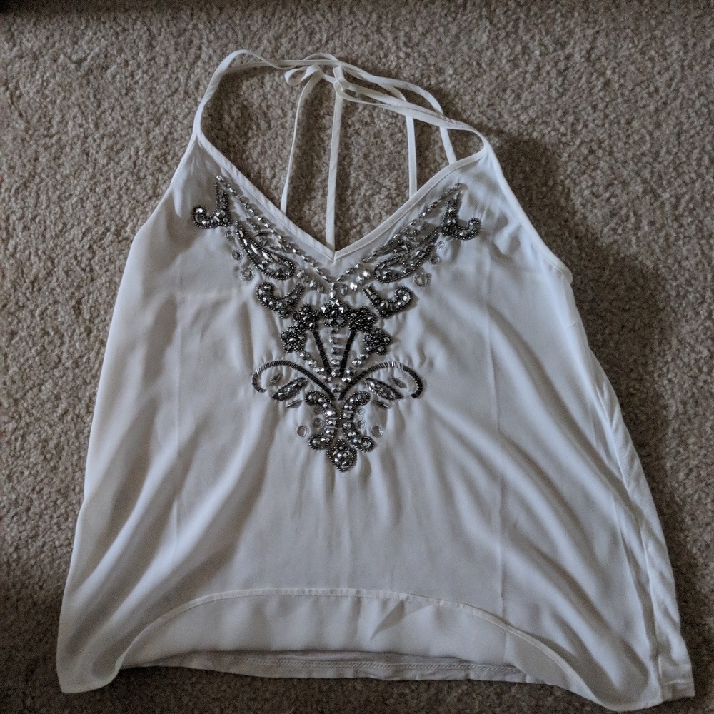 Express embellished top! Like new!